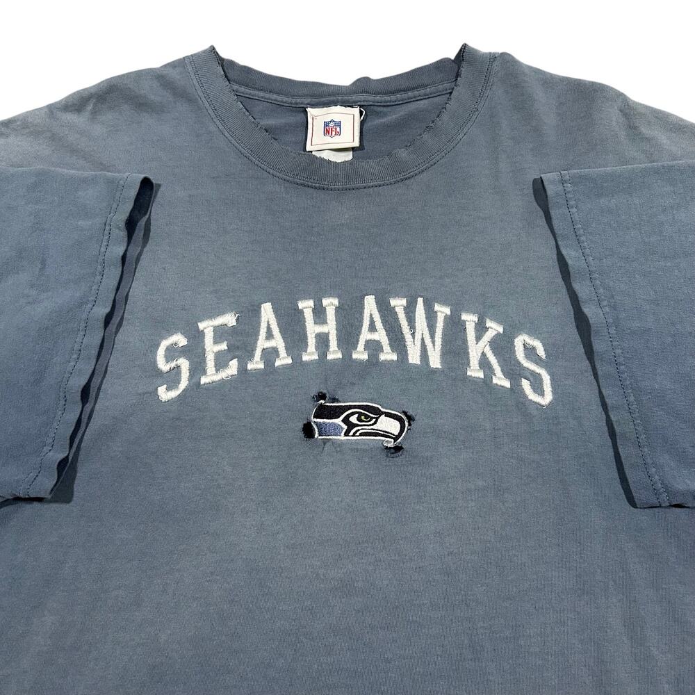Vintage Seattle Seahawks T-Shirt Men’s 2XL Sun Faded Distressed Y2K NFL
